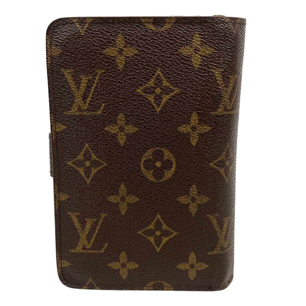 LOUIS VUITTON Bifold Wallet M61207 leather Brown Compact wallet Monogram Porto Papie Zip Women(Unisex) Used Authentic