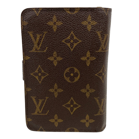 LOUIS VUITTON Bifold Wallet M61207 leather Brown Compact wallet Monogram Porto Papie Zip Women(Unisex) Used Authentic