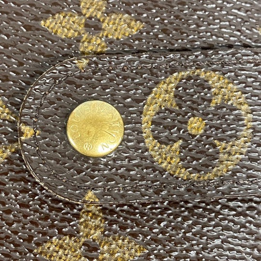 LOUIS VUITTON Bifold Wallet M61207 leather Brown Compact wallet Monogram Porto Papie Zip Women(Unisex) Used Authentic