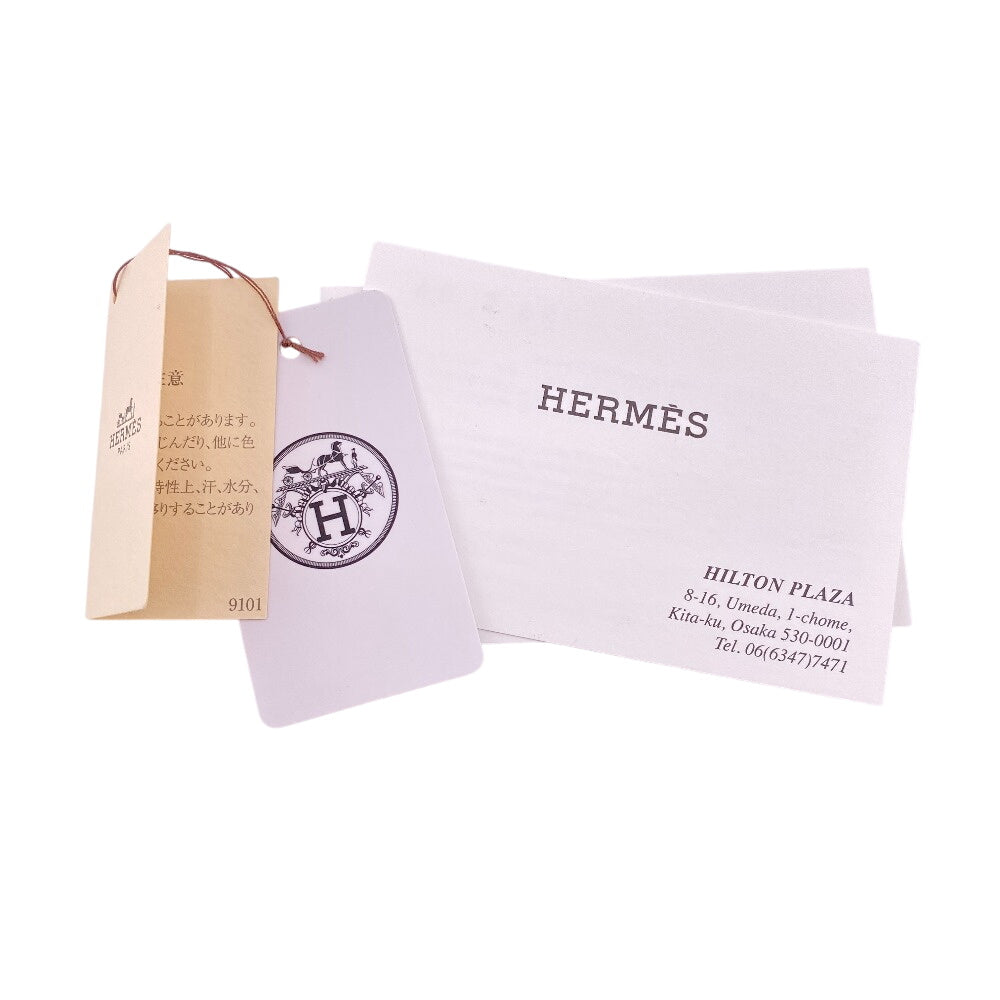 HERMES Pouch canvas Red Evasion Women Used Authentic