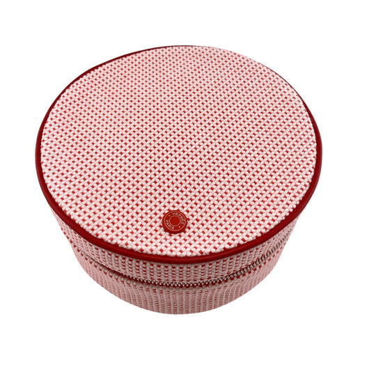 HERMES Pouch canvas Red Evasion Women Used Authentic