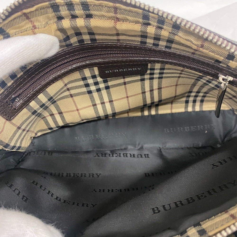 BURBERRY Clutch bag leather Brown Clutch bag mens Used Authentic