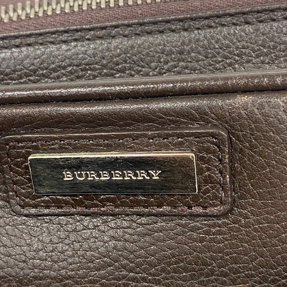 BURBERRY Clutch bag leather Brown Clutch bag mens Used Authentic