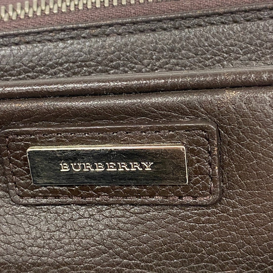 BURBERRY Clutch bag leather Brown Clutch bag mens Used Authentic