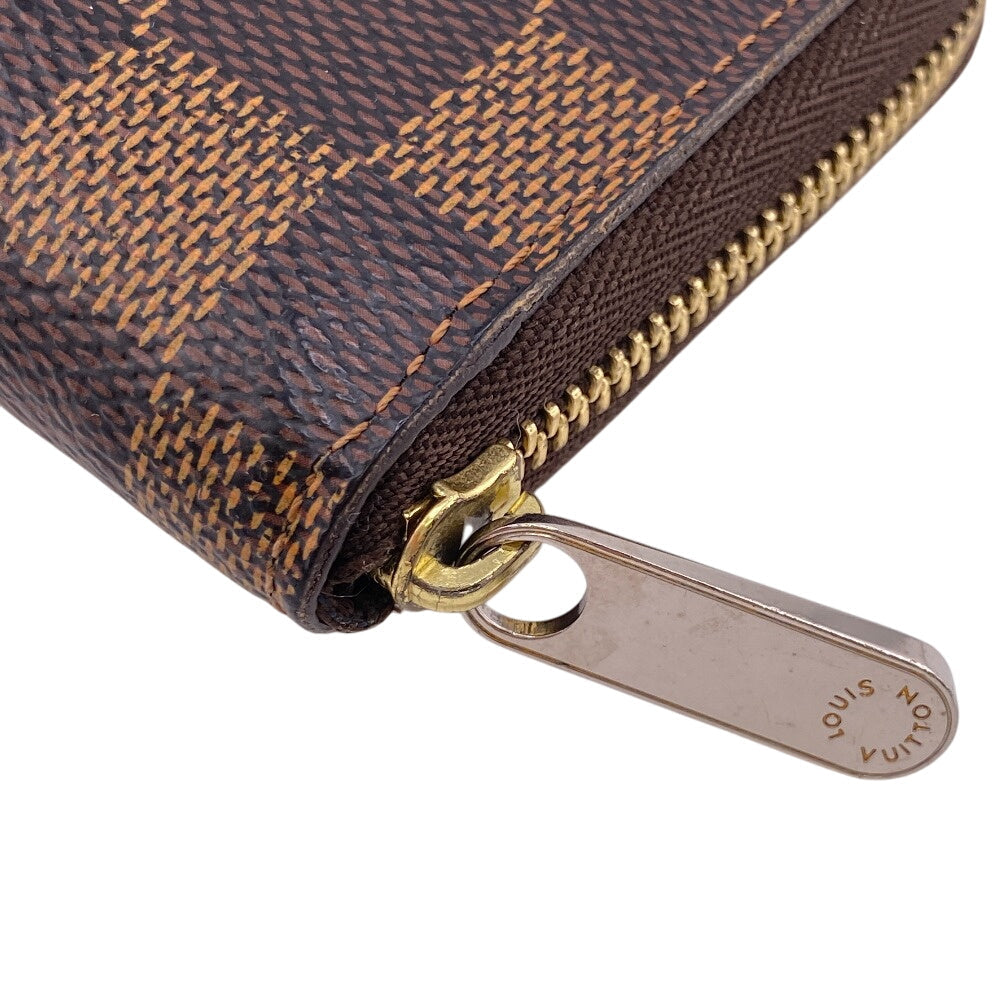 LOUIS VUITTON Coin case N63070 leather Brown Damier Zip around purse