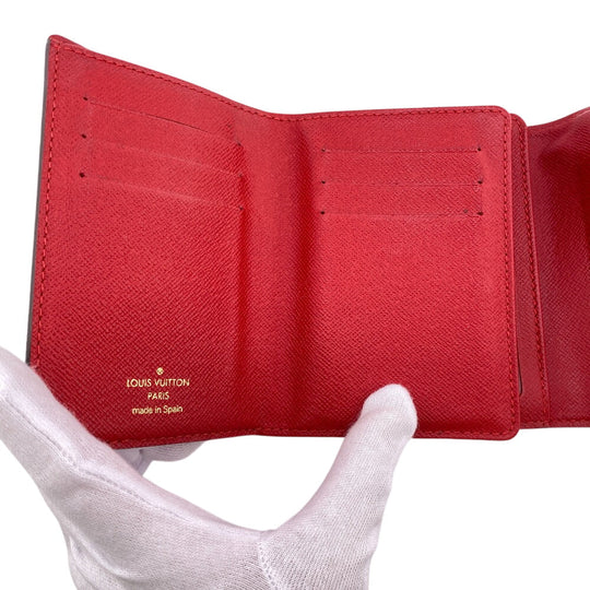 LOUIS VUITTON Tri-fold wallet N60005 leather Brown Portefeuille Damier Koala Women Used Authentic