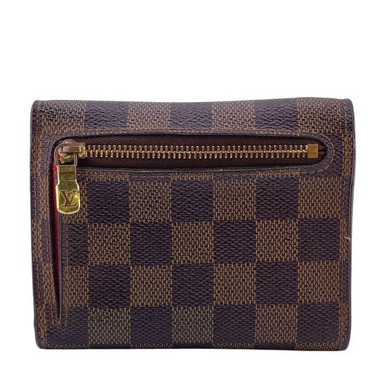 LOUIS VUITTON Tri-fold wallet N60005 leather Brown Portefeuille Damier Koala Women Used Authentic