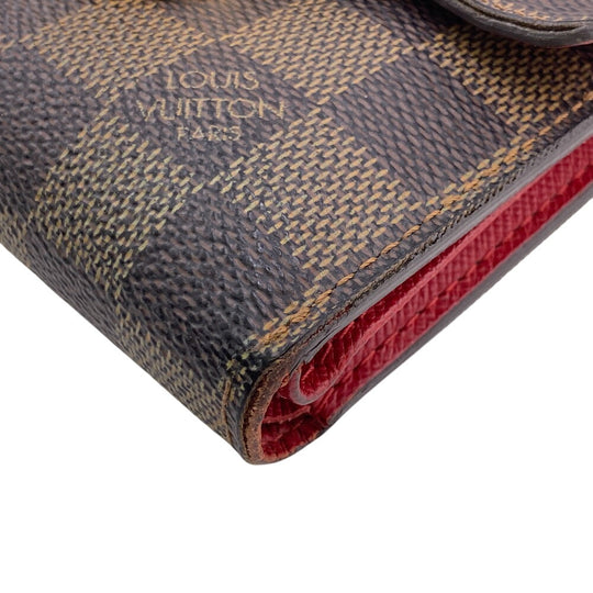 LOUIS VUITTON Tri-fold wallet N60005 leather Brown Portefeuille Damier Koala Women Used Authentic