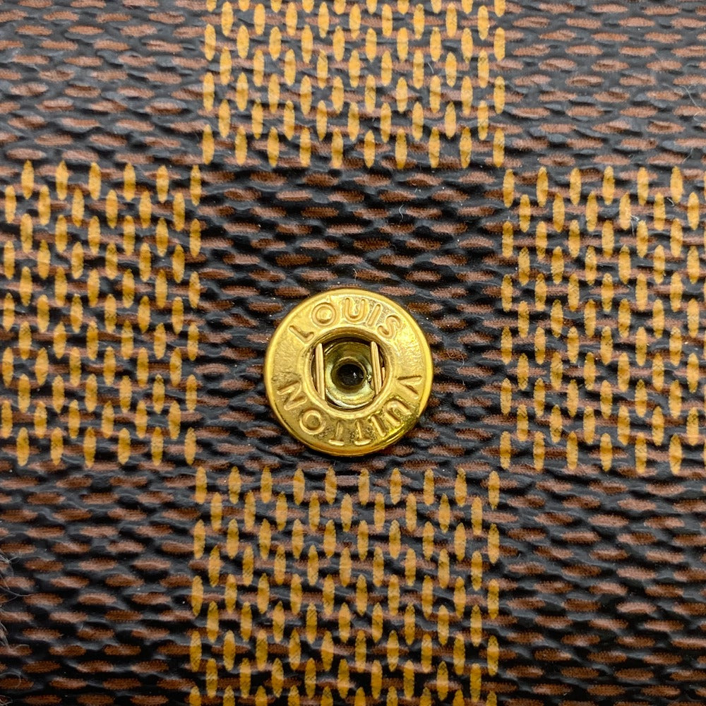 LOUIS VUITTON cuffs M65043 Gold Plated Silver LV logo Damier Buton de Manchet Champs Elysees Women Used Authentic