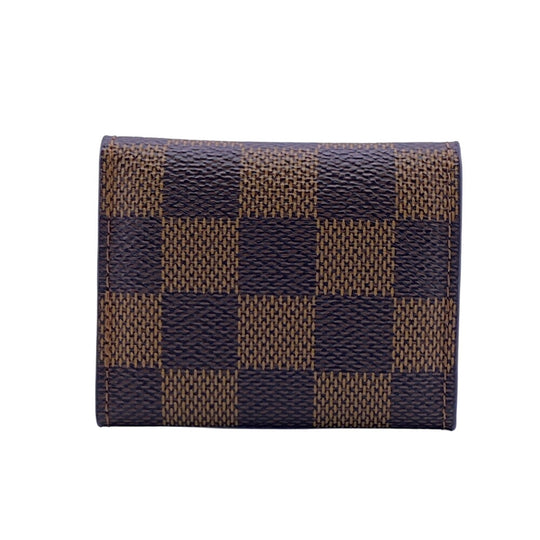 LOUIS VUITTON cuffs M65043 Gold Plated Silver LV logo Damier Buton de Manchet Champs Elysees Women Used Authentic