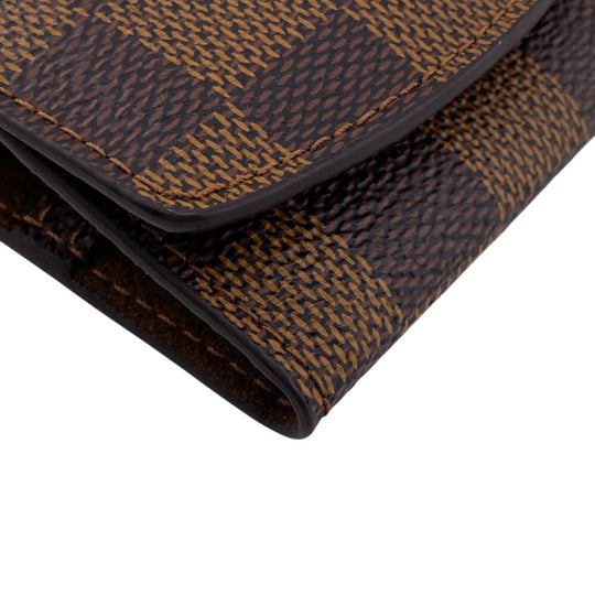 LOUIS VUITTON cuffs M65043 Gold Plated Silver LV logo Damier Buton de Manchet Champs Elysees Women Used Authentic