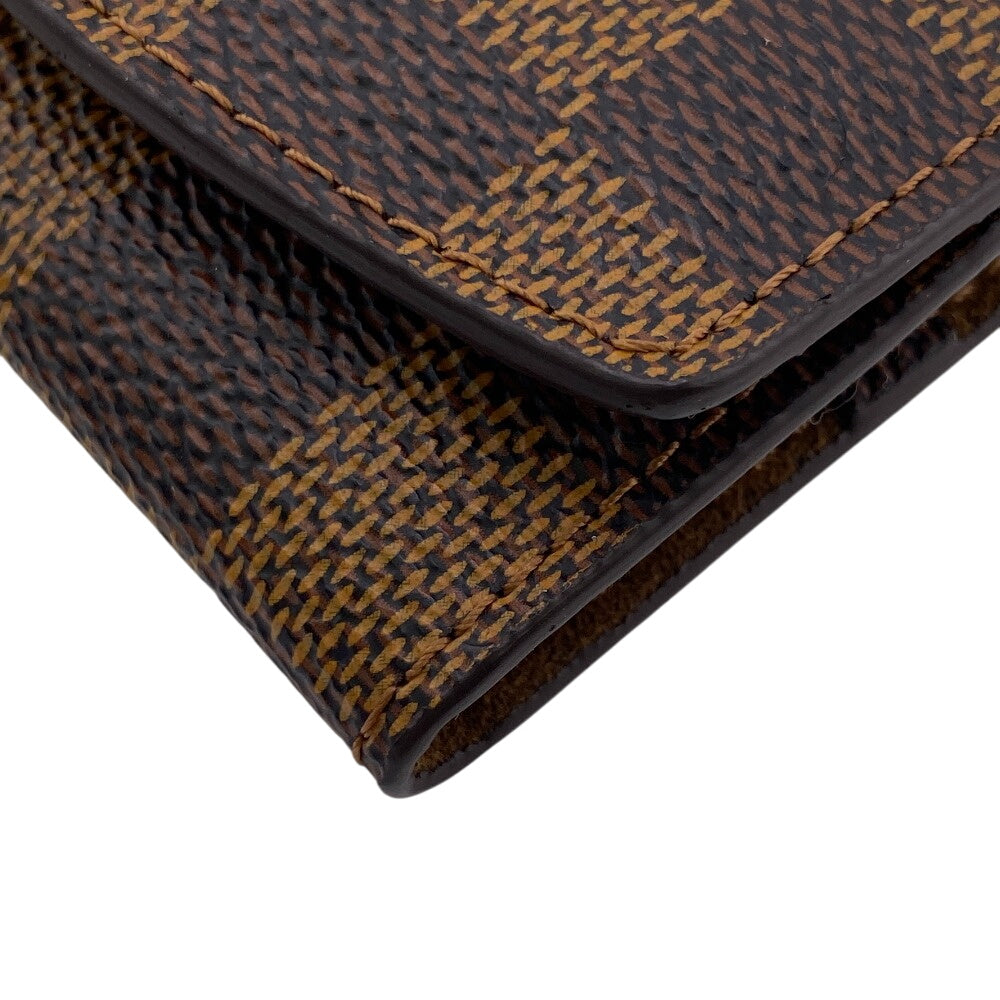 LOUIS VUITTON cuffs M65043 Gold Plated Silver LV logo Damier Buton de Manchet Champs Elysees Women Used Authentic