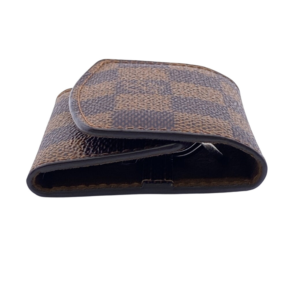 LOUIS VUITTON cuffs M65043 Gold Plated Silver LV logo Damier Buton de Manchet Champs Elysees Women Used Authentic