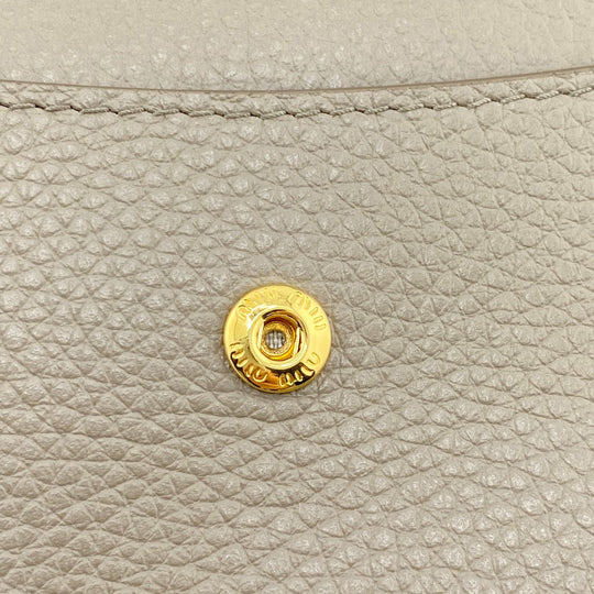 MIUMIU Coin case 5MF060 leather beige Fragment case Women Used Authentic