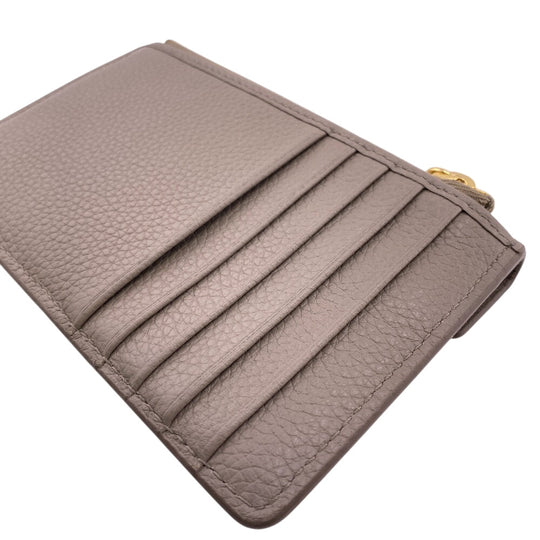 MIUMIU Coin case 5MF060 leather beige Fragment case Women Used Authentic