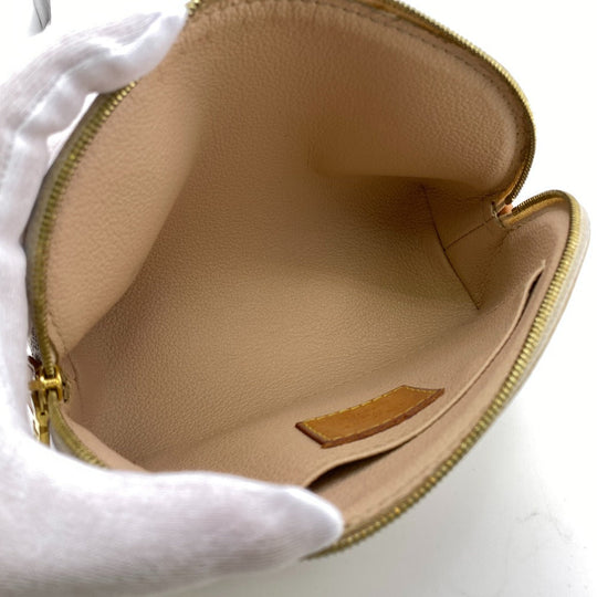 LOUIS VUITTON Pouch N60024 leather white Pochette Damier Azur Cosmetics Women Used Authentic