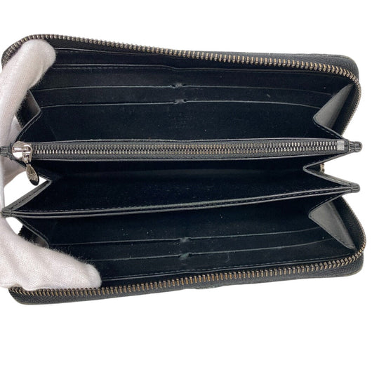 LOUIS VUITTON Long Wallet Purse M90075 Vernis black Monogram Zippy wallet mens Used Authentic