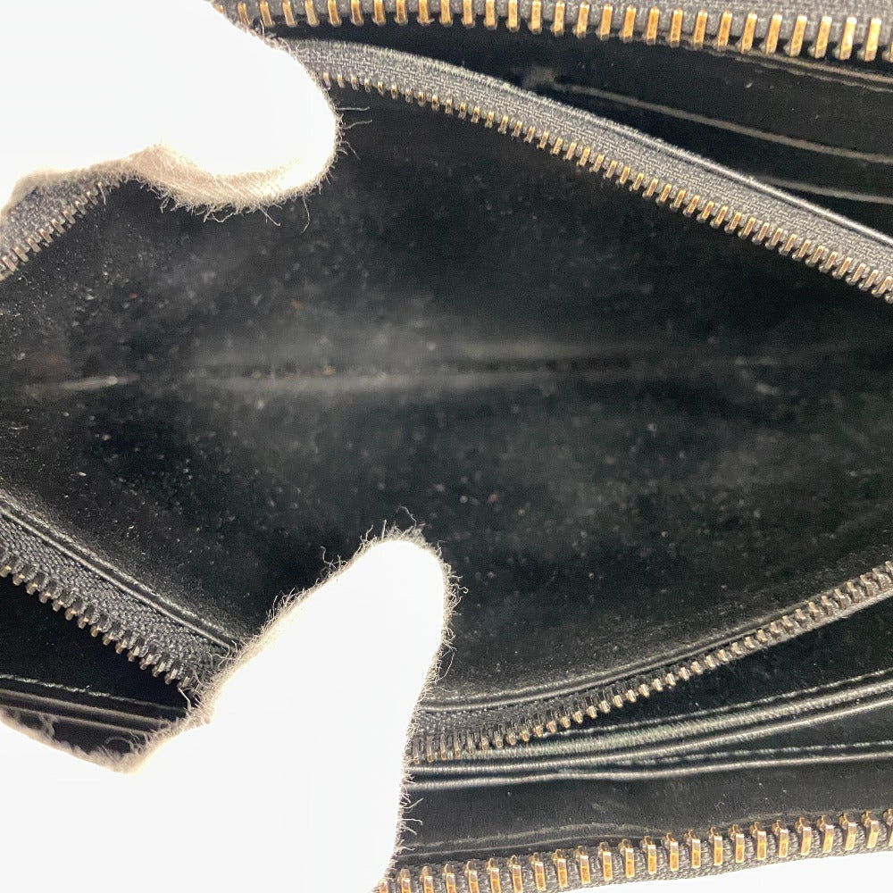 LOUIS VUITTON Long Wallet Purse M90075 Vernis black Monogram Zippy wallet mens Used Authentic