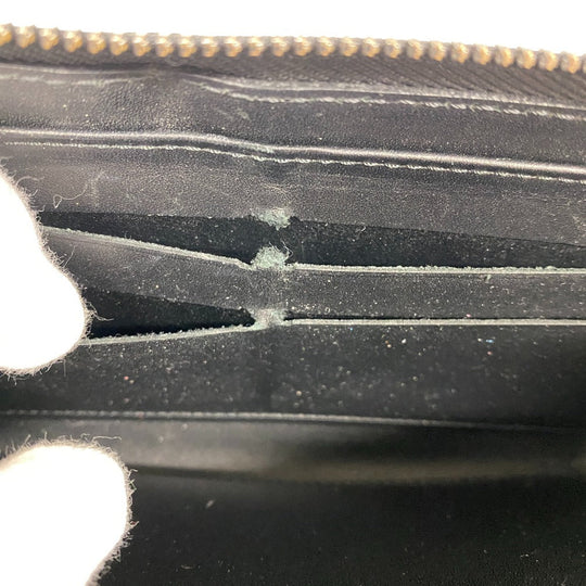 LOUIS VUITTON Long Wallet Purse M90075 Vernis black Monogram Zippy wallet mens Used Authentic