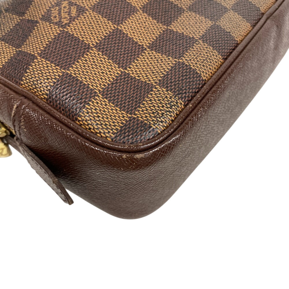 LOUIS VUITTON Clutch bag N47623 leather Brown Damier Truest wallet 25(Unisex) Used Authentic