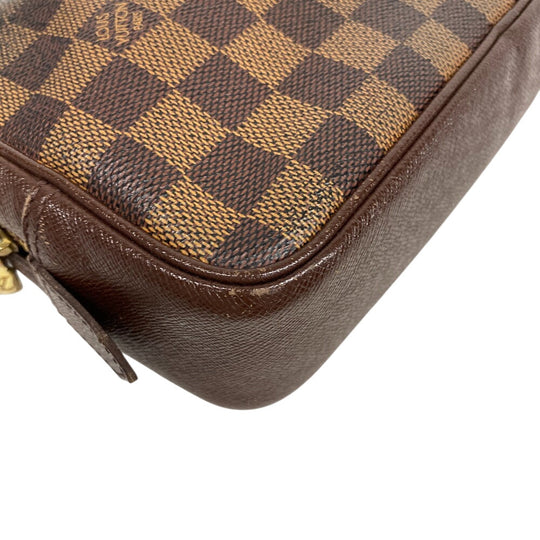 LOUIS VUITTON Clutch bag N47623 leather Brown Damier Truest wallet 25(Unisex) Used Authentic