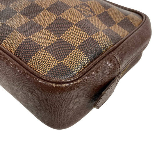 LOUIS VUITTON Clutch bag N47623 leather Brown Damier Truest wallet 25(Unisex) Used Authentic