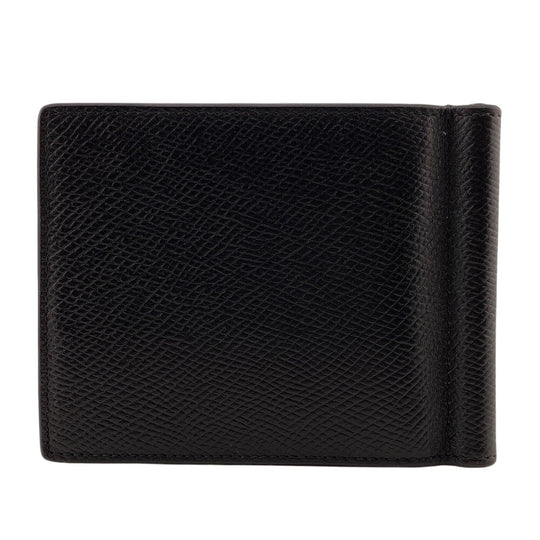 CELINE Bill Compartment leather black Bifold Wallet Money Clip Bill Clip Wallet mens Used Authentic
