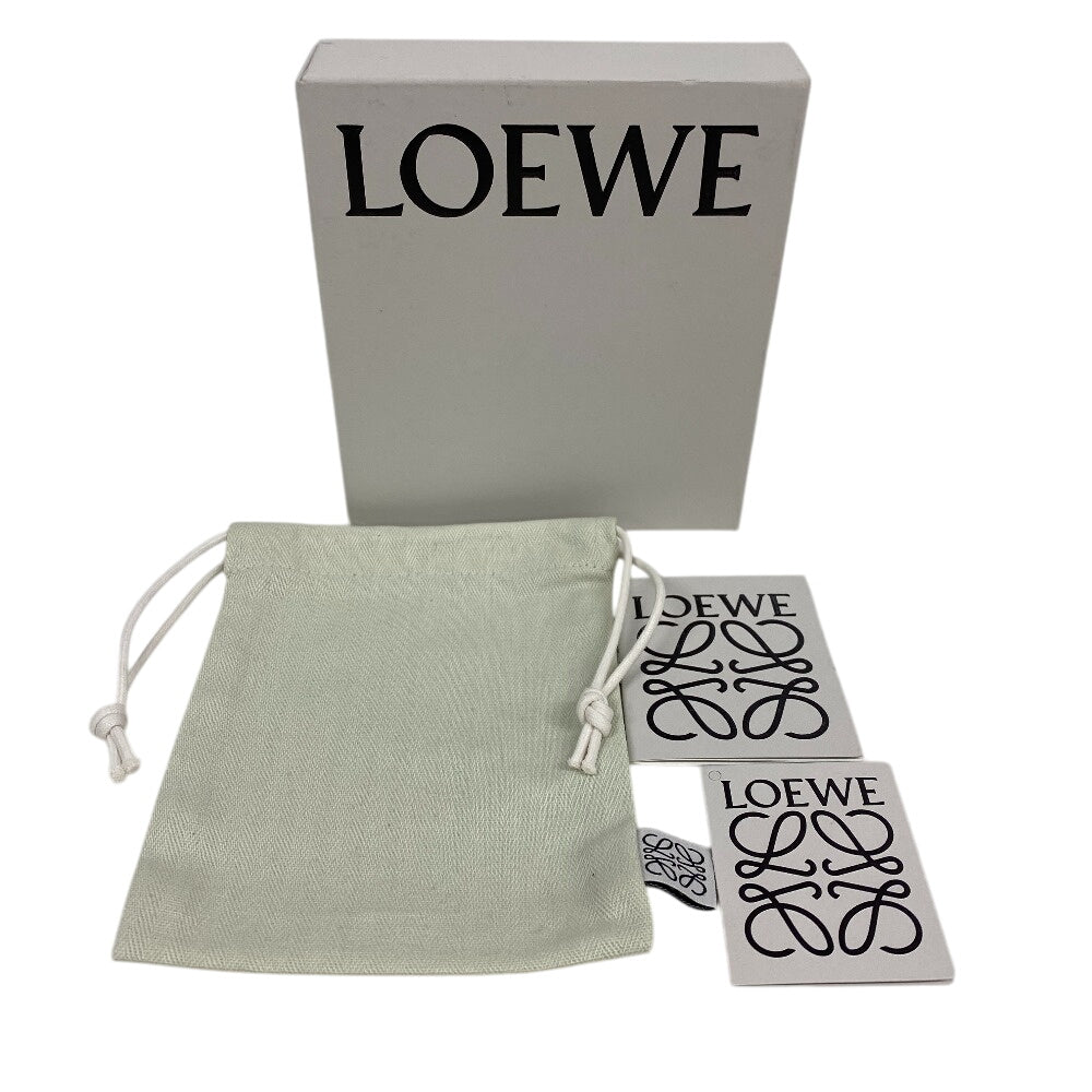 LOEWE Tri-fold wallet leather Brown Bar Tikal Wallet anagram Small Women Used Authentic