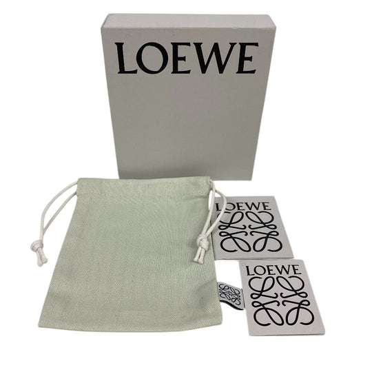 LOEWE Tri-fold wallet leather Brown Bar Tikal Wallet anagram Small Women Used Authentic