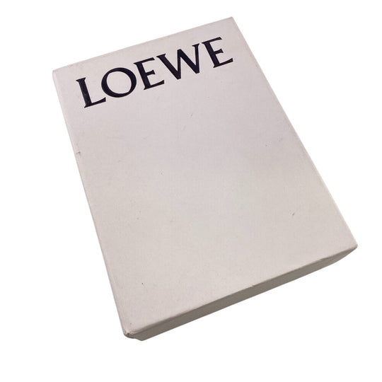 LOEWE Tri-fold wallet leather Brown Vertical wallet anagram Small Women Used Authentic