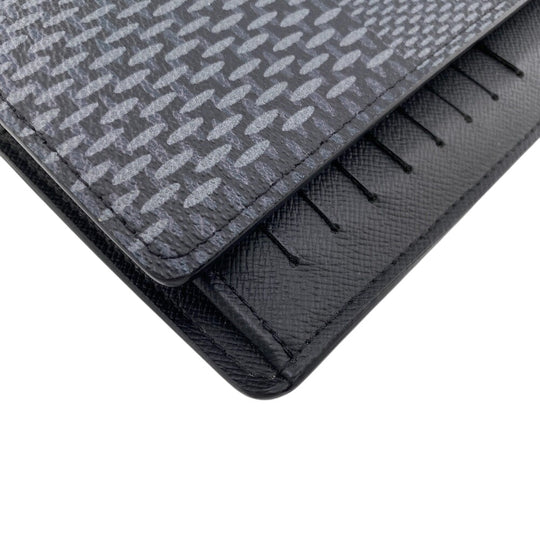 LOUIS VUITTON Long Wallet Purse N60436 leather black Portefeuille Damier Graffiti 3D Brother NM mens Used Authentic