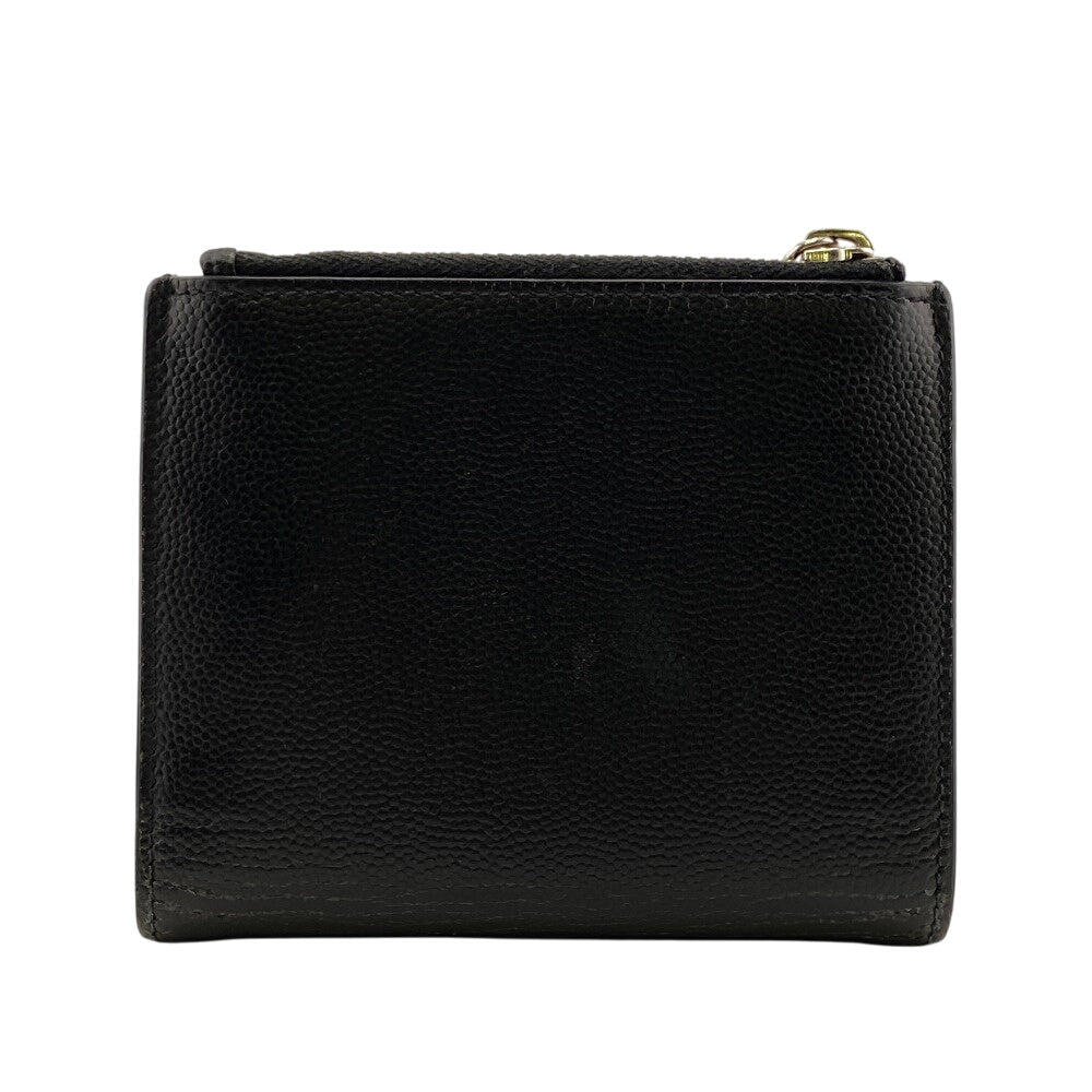 SAINT LAURENT PARIS Bifold Wallet 575789 leather black Coin case mens Used Authentic