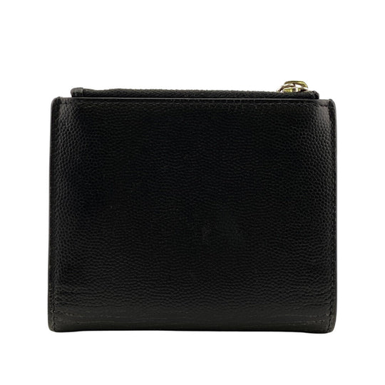 SAINT LAURENT PARIS Bifold Wallet 575789 leather black Coin case mens Used Authentic