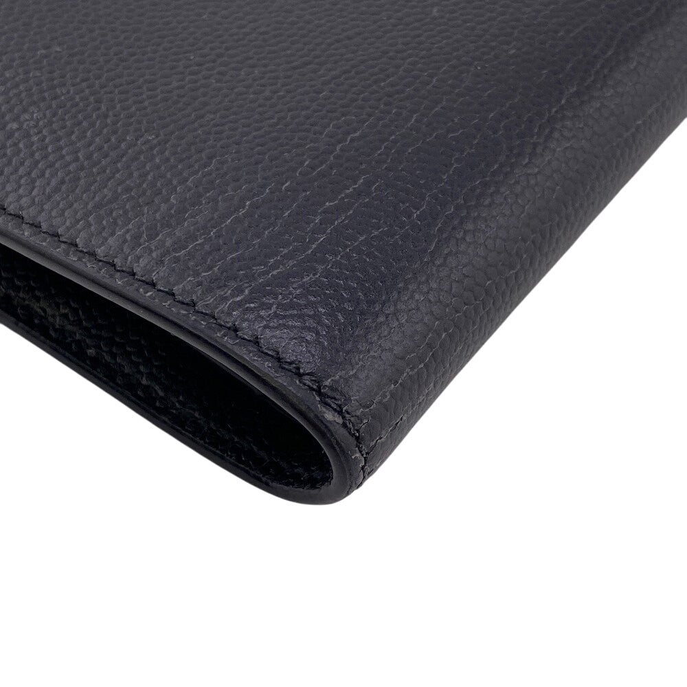 SAINT LAURENT PARIS Bifold Wallet 575789 leather black Coin case mens Used Authentic