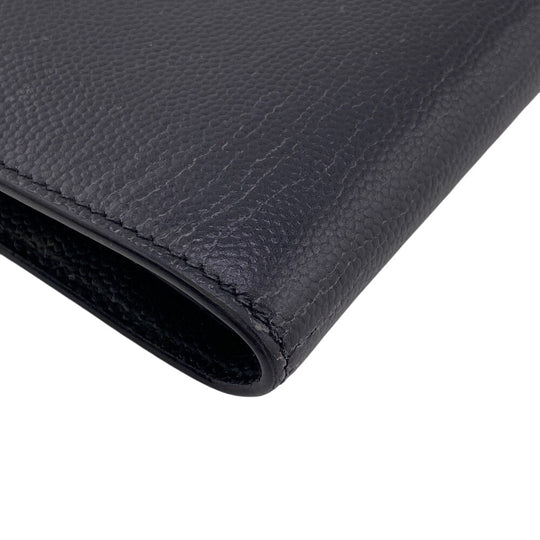 SAINT LAURENT PARIS Bifold Wallet 575789 leather black Coin case mens Used Authentic