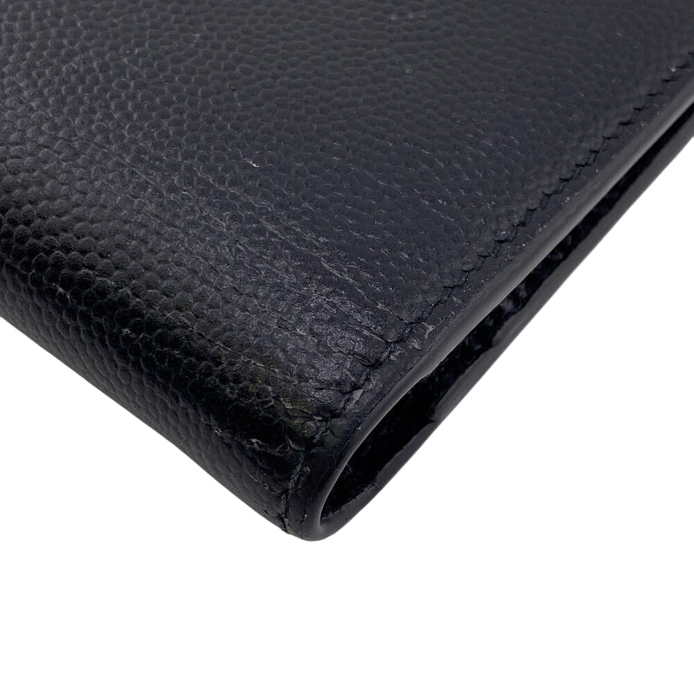 SAINT LAURENT PARIS Bifold Wallet 575789 leather black Coin case mens Used Authentic
