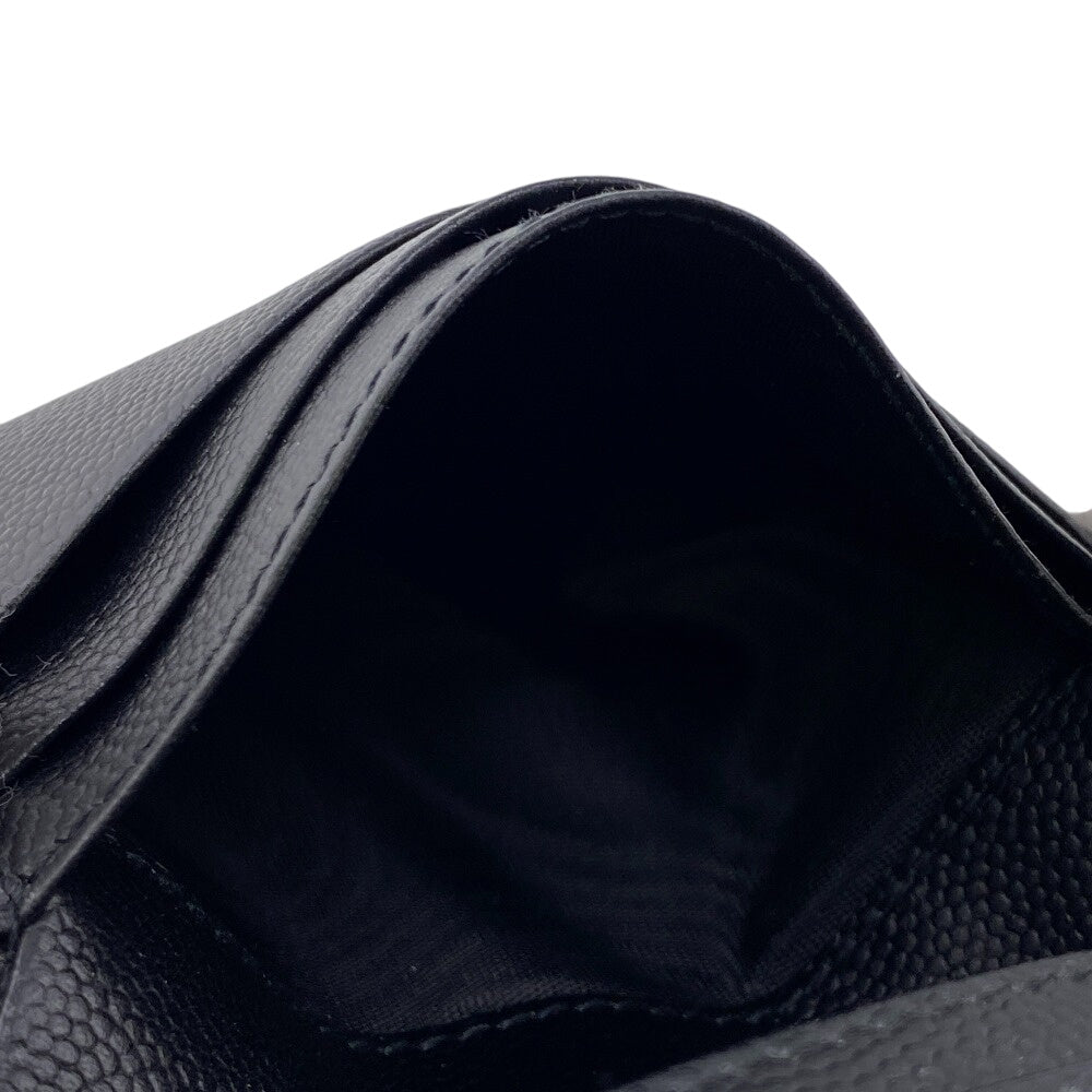 SAINT LAURENT PARIS Bifold Wallet 575789 leather black Coin case mens Used Authentic