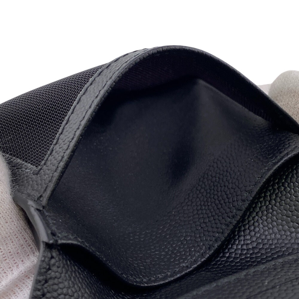 SAINT LAURENT PARIS Bifold Wallet 575789 leather black Coin case mens Used Authentic