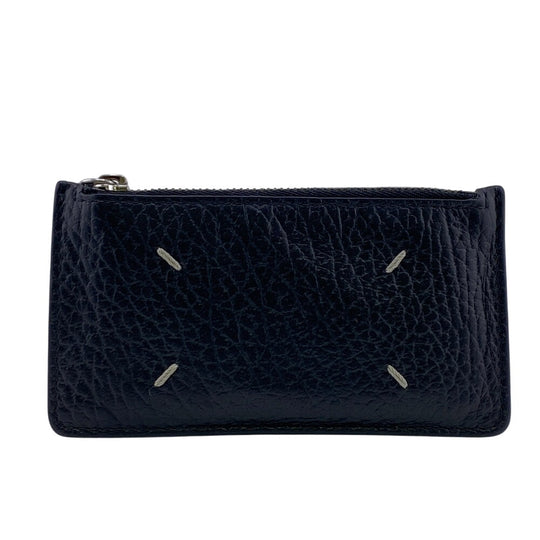 Maison Margiela Coin case leather black Fragment case Card Case 4stitch Women(Unisex) Used Authentic