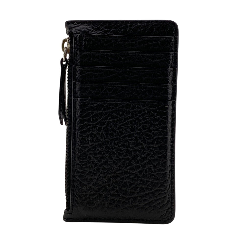 Maison Margiela Coin case leather black Fragment case Card Case 4stitch Women(Unisex) Used Authentic