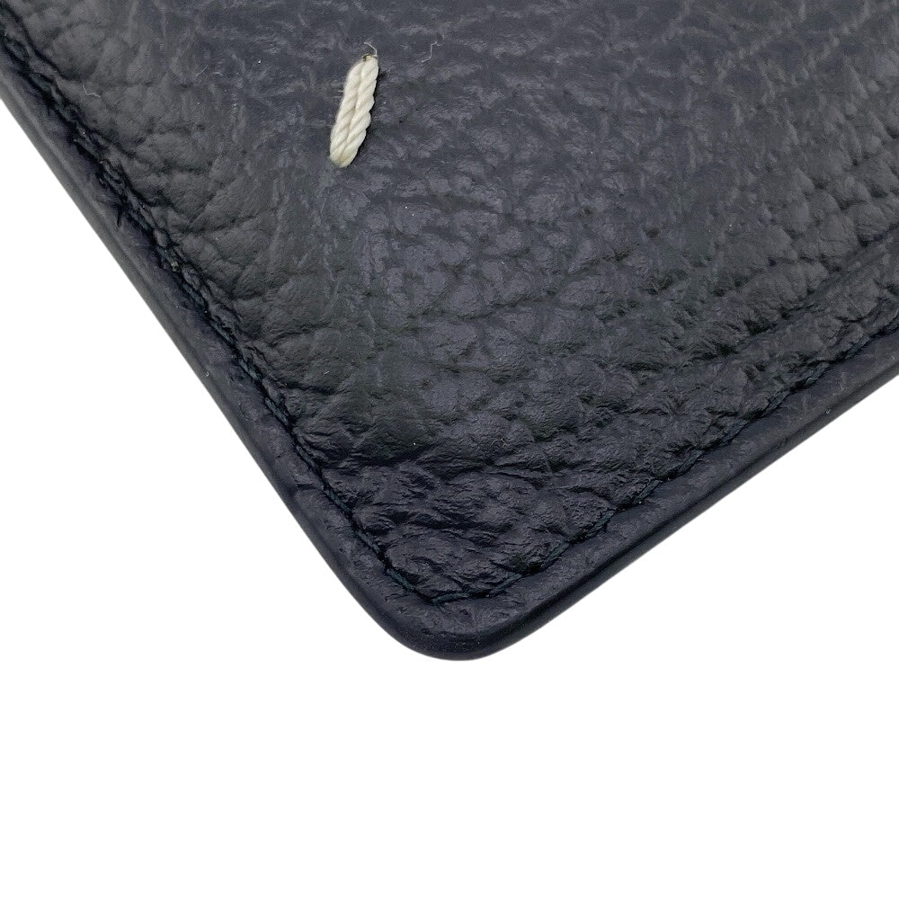 Maison Margiela Coin case leather black Fragment case Card Case 4stitch Women(Unisex) Used Authentic