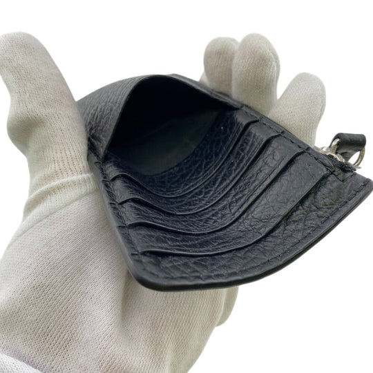 Maison Margiela Coin case leather black Fragment case Card Case 4stitch Women(Unisex) Used Authentic
