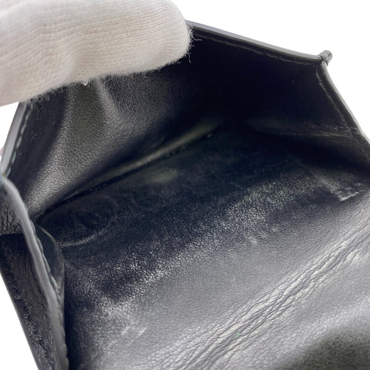BOTTEGAVENETA Tri-fold wallet leather black MAXI INTRECCIATO