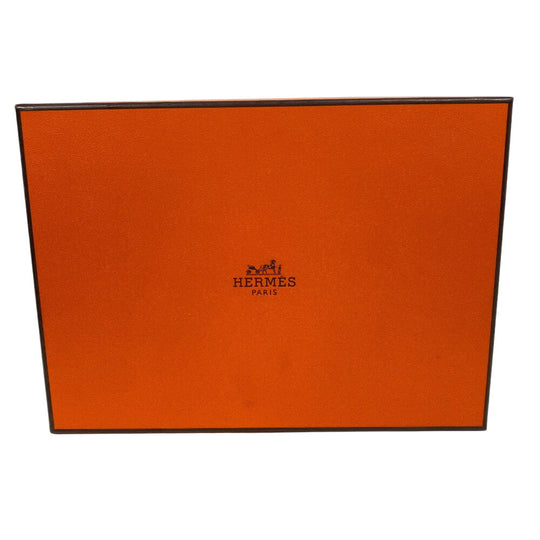 HERMES Long Wallet Purse leather Blue gene Dogon GM Women(Unisex) Used Authentic
