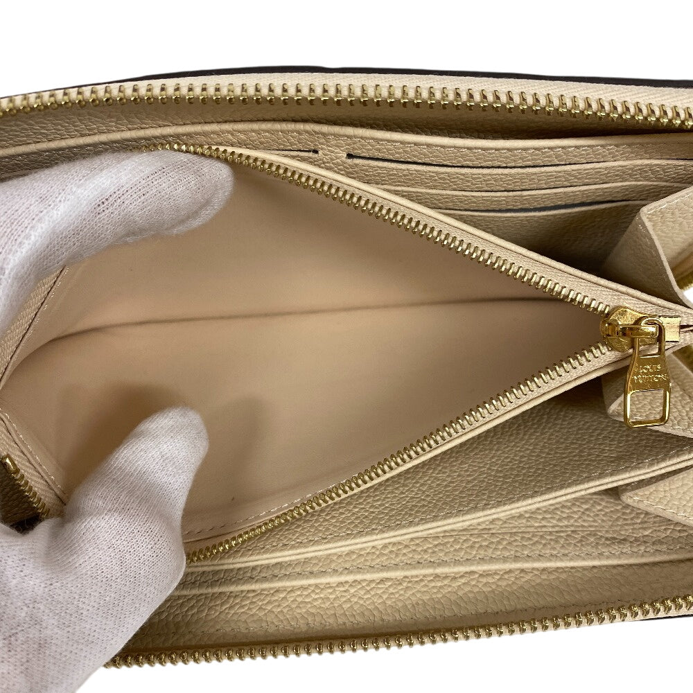 LOUIS VUITTON Long Wallet Purse M82212 leather claim Monogram Ann Platt Zippy wallet