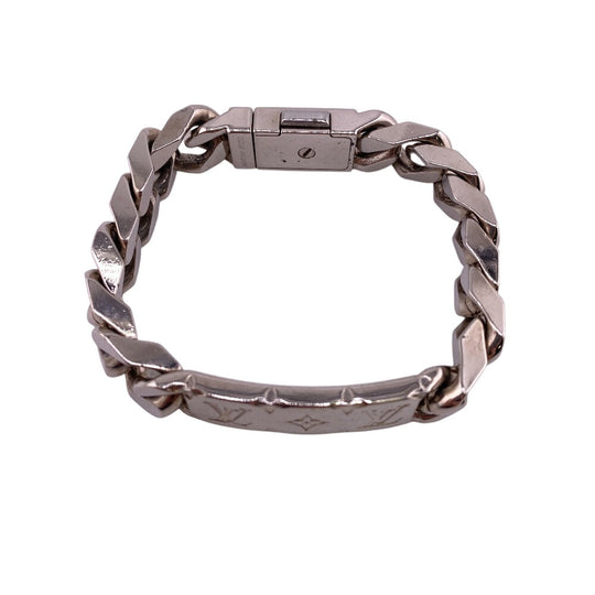 LOUIS VUITTON bracelet M00269 Gold Plated Silver Chain Monogram(Unisex) Used Authentic
