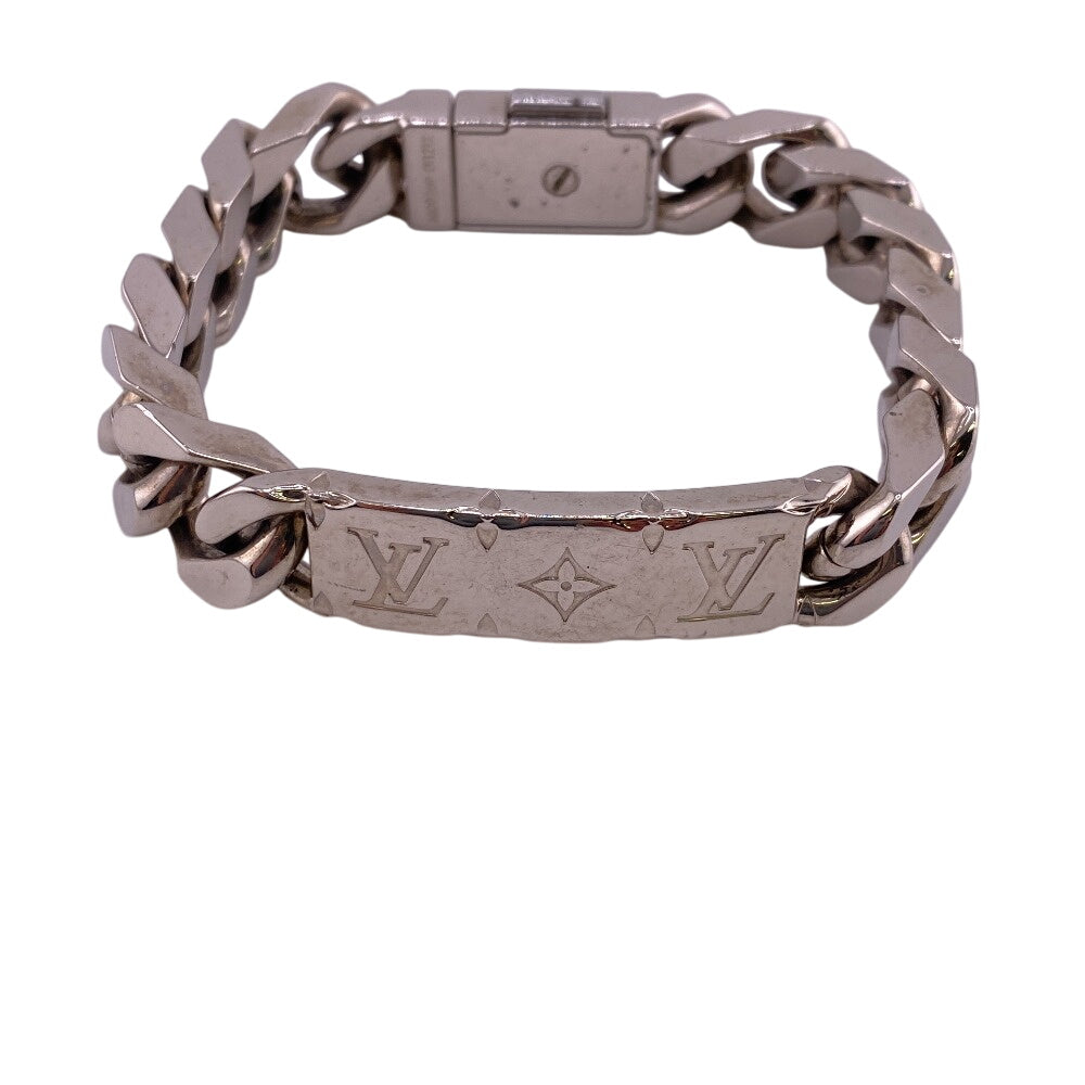 LOUIS VUITTON bracelet M00269 Gold Plated Silver Chain Monogram(Unisex) Used Authentic