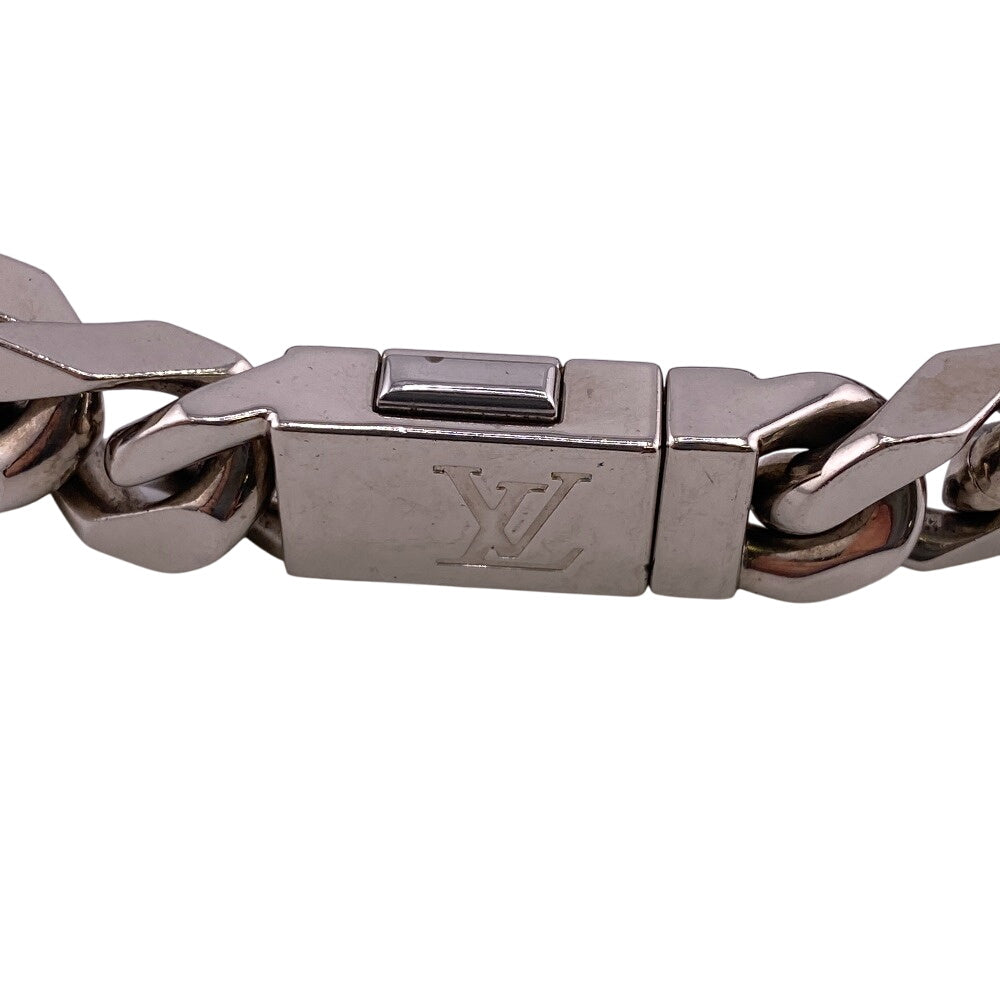 LOUIS VUITTON bracelet M00269 Gold Plated Silver Chain Monogram(Unisex) Used Authentic