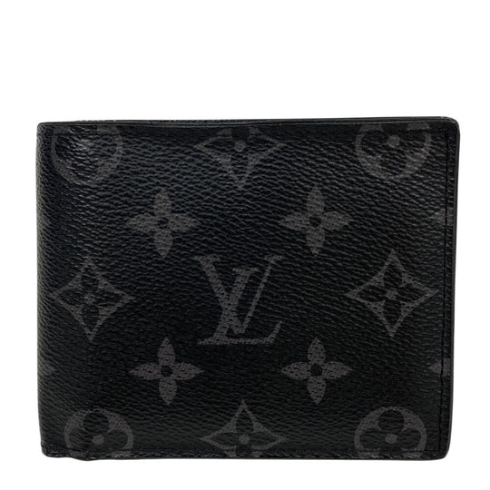 LOUIS VUITTON Bifold Wallet M62545 leather black Monogram Eclipse Marco NM new model