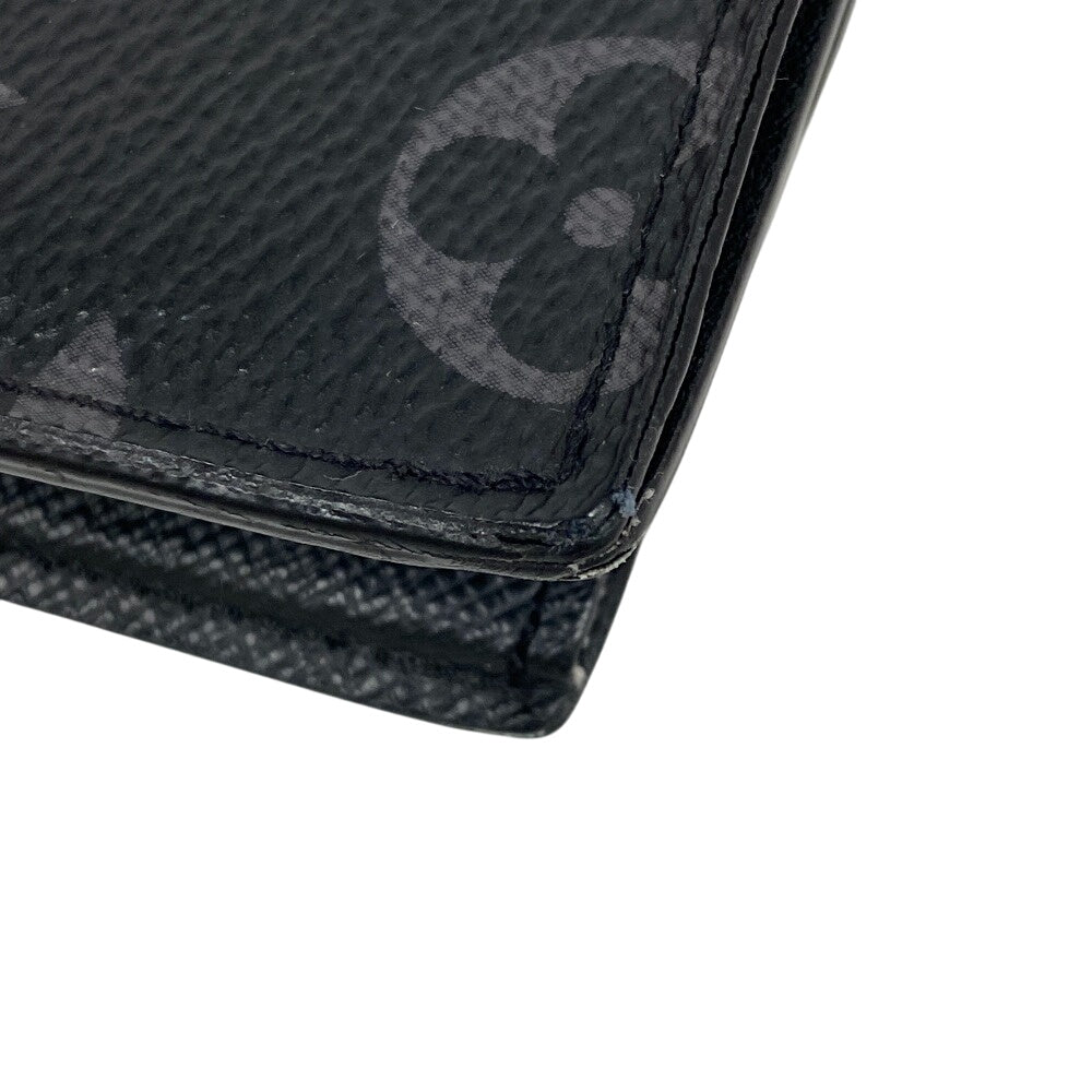 LOUIS VUITTON Bifold Wallet M62545 leather black Monogram Eclipse Marco NM new model